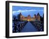 Trakai Castle Illuminated at Night, Trakai, Near Vilnius, Lithuania, Baltic States, Europe-Gary Cook-Framed Photographic Print