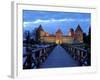 Trakai Castle Illuminated at Night, Trakai, Near Vilnius, Lithuania, Baltic States, Europe-Gary Cook-Framed Photographic Print