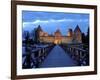 Trakai Castle Illuminated at Night, Trakai, Near Vilnius, Lithuania, Baltic States, Europe-Gary Cook-Framed Photographic Print