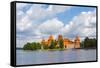 Trakai Island Castle on Lake Galve, Lithuania-Keren Su-Framed Stretched Canvas