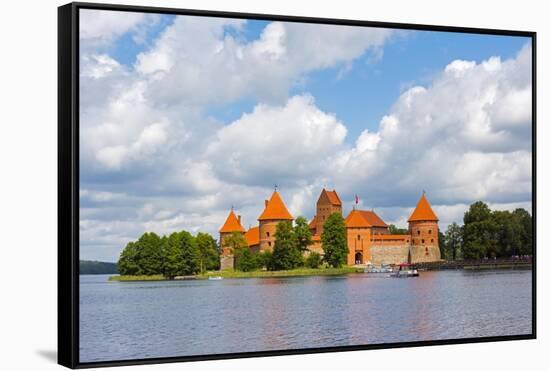 Trakai Island Castle on Lake Galve, Lithuania-Keren Su-Framed Stretched Canvas