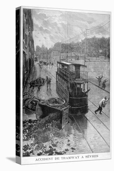 Tram Accident, Sevres, Paris, 1897-F Meaulle-Stretched Canvas