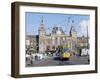 Tram and Central Station, Amsterdam, Holland-Michael Short-Framed Photographic Print