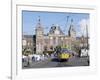 Tram and Central Station, Amsterdam, Holland-Michael Short-Framed Photographic Print