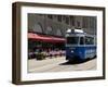 Tram and Restaurant, Zurich, Switzerland, Europe-Richardson Peter-Framed Photographic Print