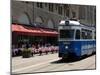 Tram and Restaurant, Zurich, Switzerland, Europe-Richardson Peter-Mounted Photographic Print