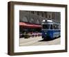 Tram and Restaurant, Zurich, Switzerland, Europe-Richardson Peter-Framed Photographic Print