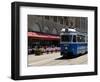 Tram and Restaurant, Zurich, Switzerland, Europe-Richardson Peter-Framed Photographic Print