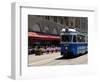 Tram and Restaurant, Zurich, Switzerland, Europe-Richardson Peter-Framed Photographic Print