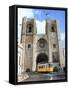 Tram and Se (Cathedral), Alfama, Lisbon, Portugal, Europe-Vincenzo Lombardo-Framed Stretched Canvas