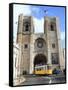 Tram and Se (Cathedral), Alfama, Lisbon, Portugal, Europe-Vincenzo Lombardo-Framed Stretched Canvas