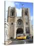 Tram and Se (Cathedral), Alfama, Lisbon, Portugal, Europe-Vincenzo Lombardo-Stretched Canvas