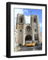 Tram and Se (Cathedral), Alfama, Lisbon, Portugal, Europe-Vincenzo Lombardo-Framed Photographic Print