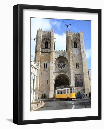 Tram and Se (Cathedral), Alfama, Lisbon, Portugal, Europe-Vincenzo Lombardo-Framed Photographic Print