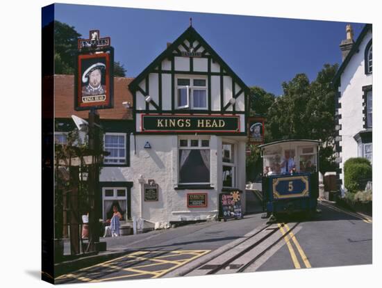 Tram Arriving at Victoria Station in Llandudno, Llandudno-Nigel Blythe-Stretched Canvas