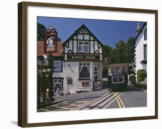 Tram Arriving at Victoria Station in Llandudno, Llandudno-Nigel Blythe-Framed Photographic Print