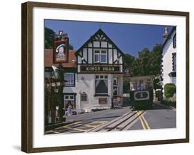 Tram Arriving at Victoria Station in Llandudno, Llandudno-Nigel Blythe-Framed Photographic Print