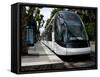 Tram at Tram Station, Strasbourg, Alsace, France, Europe-Richardson Peter-Framed Stretched Canvas