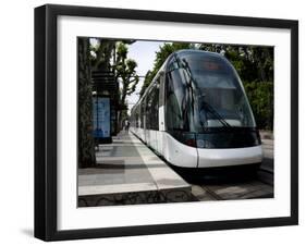 Tram at Tram Station, Strasbourg, Alsace, France, Europe-Richardson Peter-Framed Photographic Print