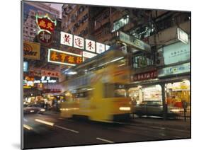 Tram, Causeway Bay, Hong Kong, China-Neil Farrin-Mounted Photographic Print