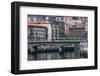 Tram Crossing the River Nervion in Bilbao, Biscay (Vizcaya), Basque Country (Euskadi)-Martin Child-Framed Photographic Print