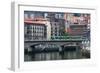 Tram Crossing the River Nervion in Bilbao, Biscay (Vizcaya), Basque Country (Euskadi)-Martin Child-Framed Photographic Print