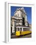 Tram (Electricos) Below the Arco Da Rua Augusta in Praca Do Comercio, Baixa, Lisbon, Portugal-Stuart Black-Framed Photographic Print