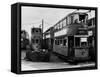 Tram Graveyard-Fred Musto-Framed Stretched Canvas