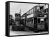 Tram Graveyard-Fred Musto-Framed Stretched Canvas