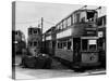 Tram Graveyard-Fred Musto-Stretched Canvas