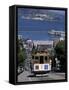 Tram, Hyde St, San Francisco, California, USA-Walter Bibikow-Framed Stretched Canvas