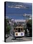 Tram, Hyde St, San Francisco, California, USA-Walter Bibikow-Stretched Canvas