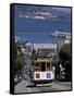 Tram, Hyde St, San Francisco, California, USA-Walter Bibikow-Framed Stretched Canvas