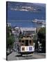 Tram, Hyde St, San Francisco, California, USA-Walter Bibikow-Stretched Canvas