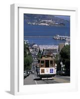 Tram, Hyde St, San Francisco, California, USA-Walter Bibikow-Framed Photographic Print