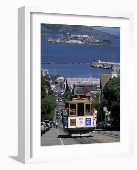 Tram, Hyde St, San Francisco, California, USA-Walter Bibikow-Framed Photographic Print