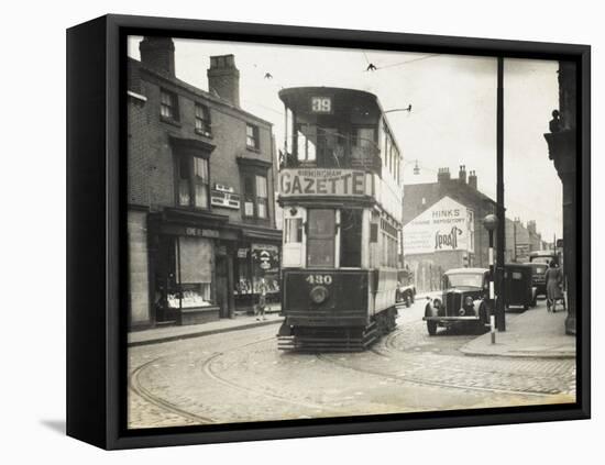 Tram in Birmingham-null-Framed Stretched Canvas