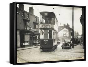 Tram in Birmingham-null-Framed Stretched Canvas