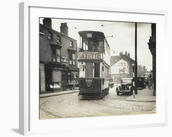 Tram in Birmingham-null-Framed Photographic Print