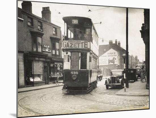 Tram in Birmingham-null-Mounted Photographic Print