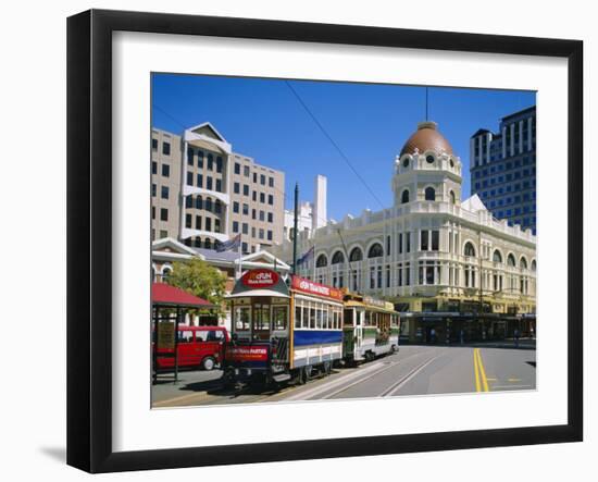 Tram in Cathedral Square, Christchurch, New Zealand, Australasia-Rolf Richardson-Framed Photographic Print