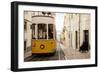 Tram in Elevador Da Bica, Lisbon, Portugal-Ben Pipe-Framed Photographic Print