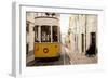 Tram in Elevador Da Bica, Lisbon, Portugal-Ben Pipe-Framed Photographic Print