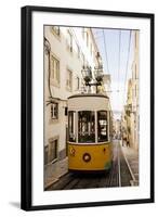 Tram in Elevador Da Bica, Lisbon, Portugal-Ben Pipe-Framed Photographic Print