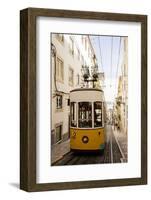 Tram in Elevador Da Bica, Lisbon, Portugal-Ben Pipe-Framed Photographic Print