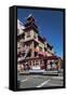 Tram in Front of a Building, Grant Avenue, Chinatown, San Francisco, California, Usa-null-Framed Stretched Canvas