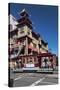 Tram in Front of a Building, Grant Avenue, Chinatown, San Francisco, California, Usa-null-Stretched Canvas