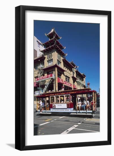 Tram in Front of a Building, Grant Avenue, Chinatown, San Francisco, California, Usa-null-Framed Giclee Print