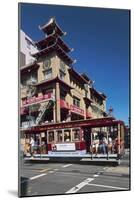 Tram in Front of a Building, Grant Avenue, Chinatown, San Francisco, California, Usa-null-Mounted Giclee Print