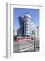 Tram in Front of the Dancing House (Ginger and Fred) by Frank Gehry-Markus Lange-Framed Photographic Print